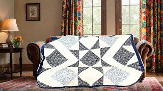 Create a STUNNING Patchwork Quilt from Scratch with YARDAGE [upl. by Yorztif]