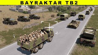 🔴 Bayraktar TB2 Destroyed Two Military Convoys  Arma 3  Military Simulation [upl. by Werner420]