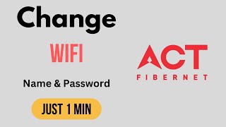 How To Change Wifi Name And Password In ACT  Change Wifi Name And Password ACT Fibernet  Tamil [upl. by Nahttam]