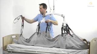 Guldmann Sling Instruction Repositioning with H hanger [upl. by Aimehs]