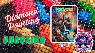 💎 Temu  Senterwan  Diamond Painting Unboxing ✨ [upl. by Noyahs]