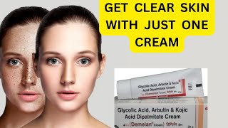 Demelan cream for clear skin pigmentation blemishes suntan acnemarks brightening lightening [upl. by Ednargel541]