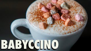 Home Cafe Babyccino  How to make babyccino at home [upl. by Enerod]