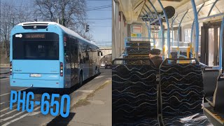 Utazás egy állományba VISSZAVETT HAGYOMÁNYOS üléses Volvo 7905 hibriddel PHG650 a 92esen [upl. by Odnalra898]