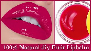 100 Natural Fruit Lip Balm with only 1 Ingredient😍 Pomegranate lip balm at home  Homemade lipbalm [upl. by Singband]