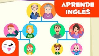 Vocabulario de la familia en INGLÉS  El árbol genealógico para niños  Vocabulario en inglés [upl. by Wobniar]