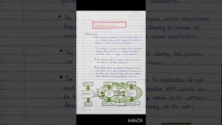 Respiration in Plants Notes  Class 11  NEET  CBSE  HSC  MHT CET neet biology class11 shorts [upl. by Ahsemac]