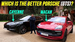 Porsche Macan vs Porsche Cayenne  which SUV is the better pick GTS comparison REVIEW [upl. by Aikyt]