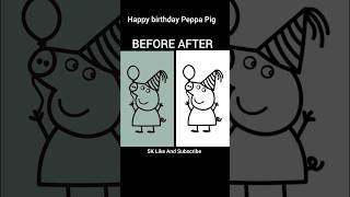 Happy birthday Peppa Pig drawing art cute easydrawing doodle poppyplaytime shorts 3doodler [upl. by Ahasuerus]