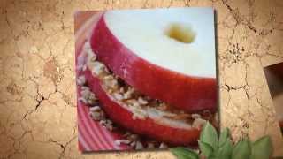 Apple Sandwiches with Granola and Peanut Butter  gestational diabetes recipe [upl. by Auqenahs540]