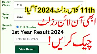 how to check 1st year result 2024 how to check 11th Class result 2024 result 11th class 2024 [upl. by Leynwad172]