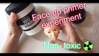 Experiment with a nontoxic acrylic gesso for BJD face up instead of Mr Super Clear Not air brush [upl. by Marella]