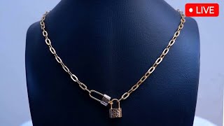 How to make a small but beautiful 18k gold necklace 🔥🔨 gold viral video silver jewelry [upl. by Nosreh]