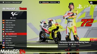 MotoGP 24  All Bike List  MotoGP Moto2Moto3 amp Team Riders 4KPS5 [upl. by Navarro]