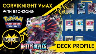 Corviknight VMAX Deck Profile With Bronzong  Battle Styles Decklist Pokemon TCG [upl. by Lindsay289]