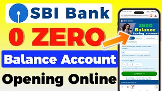 SBI Account Opening Online  SBI Online Account Opening  SBI Zero Balance Account Opening [upl. by Brightman]