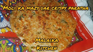 Moli wala crispy paratha pahari style recipe by Malaika kitchen [upl. by Hearsh]