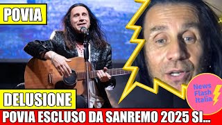 POVIA ESCLUSO DA SANREMO 2025 SFIDA CONTI E SFOGA SU SOCIAL [upl. by Reitman]