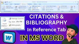 How to Use CITATIONS amp BIBLIOGRAPHY IN REFERENCE TAB IN MS WORD  Shortcut key for reference [upl. by Eiramannod862]