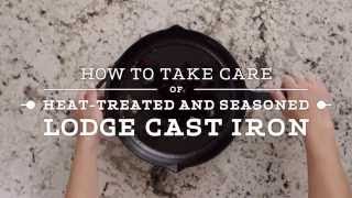 How to Clean Lodge HeatTreated Cast Iron [upl. by Alsworth]