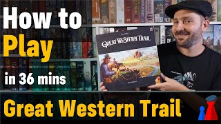 How to play Great Western Trail  Second edition boardgame  Full teach  Visuals  Peaky Boardgamer [upl. by Eirrak687]