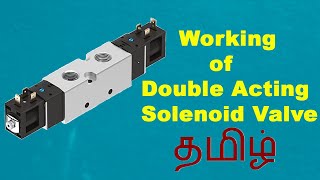 Working of Double Acting Solenoid Valve Tamil  MV TECH [upl. by Alf]