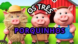 Os Três Porquinhos e o Lobo  Vídeo infantil animado [upl. by Brigit]