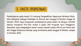 Jurnal Refleksi Dwimingguan Modul 31  Pengambilan Keputusan Berbasis Nilai Nilai Kebajikan [upl. by Htrow226]