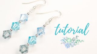 Tutorial 40 Cómo hacer aretes de bisuteria paso a paso aretes [upl. by Abagail]