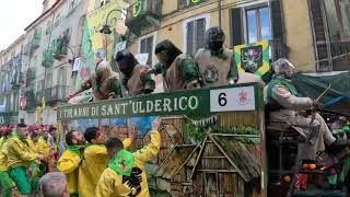 quotGli Scudieri del Requot alla battaglia delle arance dello Storico Carnevale di Ivrea [upl. by Elisee]