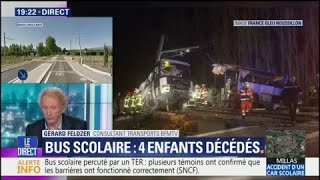 Bus percuté par un TER  comment éviter les accidents aux passages à niveau [upl. by Mayhew]