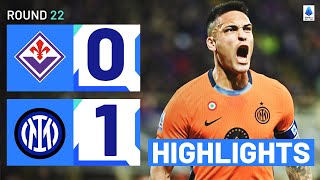 FIORENTINAINTER 01  HIGHLIGHTS  Lautaro header secure Inter win in Florence  Serie A 202324 [upl. by Acirehs834]