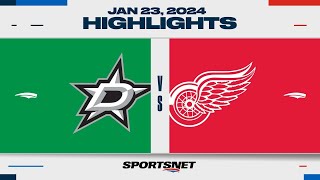 NHL Highlights  Stars vs Red Wings  January 23 2024 [upl. by Netsrek969]