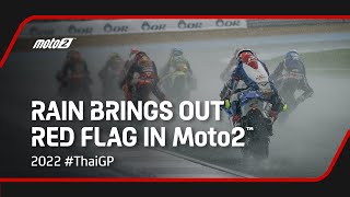 Moto2 Race redflagged due to weather conditions  2022 ThaiGP [upl. by Alaster]