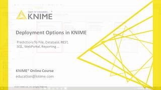 Deployment Options within KNIME [upl. by Sucramal]