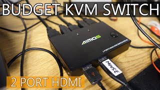 35 KVM Switch Review  AIMOS  2 Port HDMI 4k [upl. by Willard]