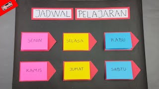 Cara Membuat Jadwal Pelajaran Kreatif  Jadwal Piket  Hiasan Dinding [upl. by Barclay]