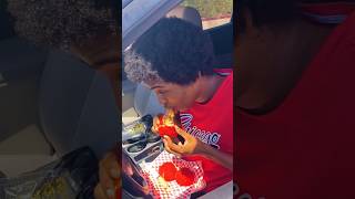 HOT CHEETOS JAMBALAYA BALLS☄️Customer Reaction reaction mukbang foodshorts [upl. by Carmencita]