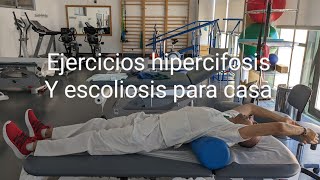 Ejercicios escoliosis e hipercifosis para casa [upl. by Ocir]