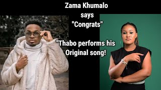 Zama Khumalo congratulate Thabo for winning Idols SA Thabo performs his original song after winning [upl. by Niuqram]