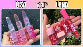 Lisa or Lena ❤️🔥💜 lena lisa lisaandlena lisaorlena viral trending quizmoon [upl. by Ahcas]