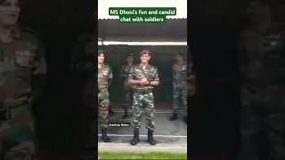 MS Dhonis Fun and candid chat with soldiers Mustwatch moment shorts ✅ youtube [upl. by Rinna794]