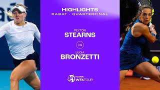 Peyton Stearns vs Lucia Bronzetti  2024 Rabat Quarterfinal  WTA Match Highlights [upl. by Kirwin]