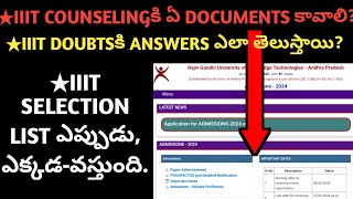 IIIT SELECTION LIST JULY 11Documents for IIIT Counselling 2024 [upl. by Enrichetta]