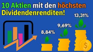 10 Aktien mit den höchsten Dividendenrenditen  Hohe Dividendenausschüttungen bei diesen 10 Aktien [upl. by Aleahs229]