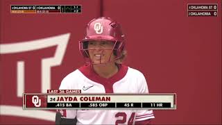 2024 May 5  Softball  Oklahoma vs Oklahoma State Game 3 [upl. by Crowe675]