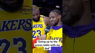 LeBron amp Bronny James’ Post Game Interview after making NBA HISTORY 🤝🔥Shorts [upl. by Rask]