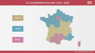 Découvrez le calendrier des vacances scolaires 20192020 [upl. by Stokes]