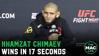 Khamzat Chimaev thought Gerald Meerschaert didnt want to be there ahead of onepunch knockout [upl. by Adnarim]