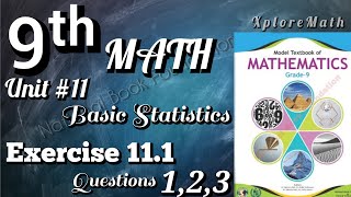 9th Math Exercise 111 NBF Class 9 Math Exercise 111 Questions 1 2 and 3 Federal Board NBF [upl. by Kenna]